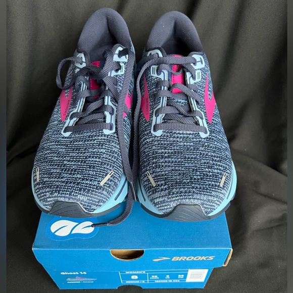 Brooks Shoes - NEW Brooks Ghost 14 Peacoat/Blissful Blue/Fuchsia Women's Size 8